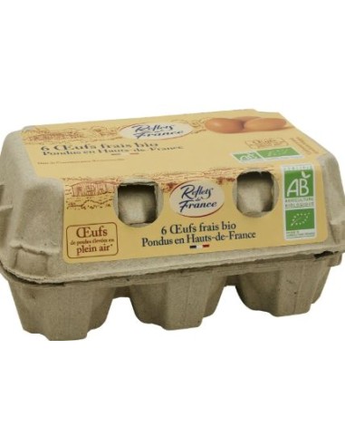 BIO OEUFS FRAIS LA BARQUETTE DE 6 PIECES (ORIG.FRANCE)
