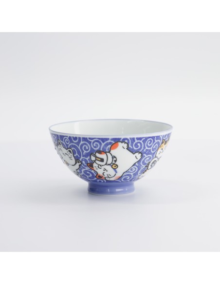 BOL RIZ CHAT BLEU 11,5X6,2CM 1P