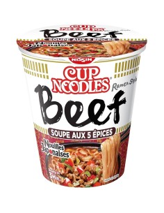 NOUILLE A.BOEUF CINQ EPICES CUP NISSIN 64G