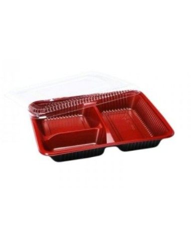 BARQUETTE BENTO 3 COMPARTIMENT AV COUVER HA-01 50P*6/CT