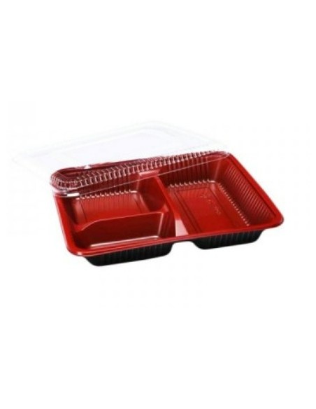 BARQUETTE BENTO 3 COMPARTIMENT AV COUVER HA-01 50P*6/CT
